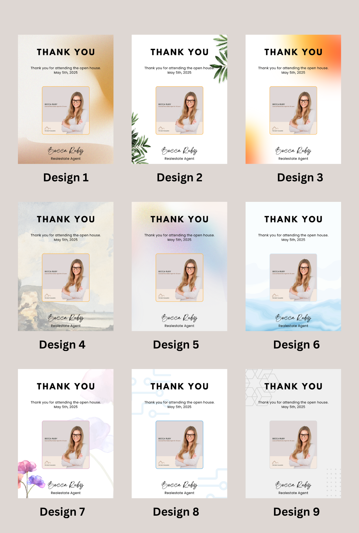 Personalized Thank You Cards with Your Signature