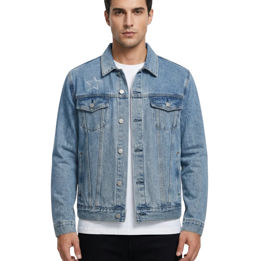 Cute Meowica Vintage Wash Unisex Denim Jacket
