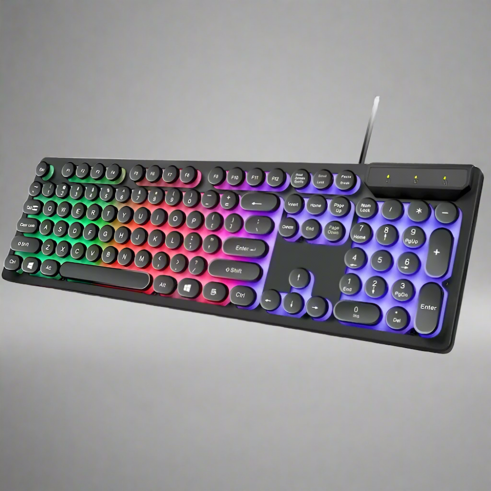 USB Wired Light Up Gaming Keyboard and Mouse Set