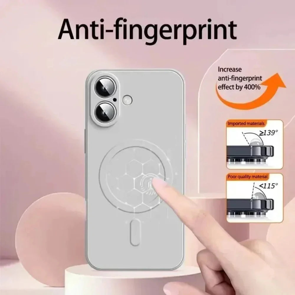 Soft Silicone Magnetic charging compatible case for iPhone 14 to iPhone 17 series
