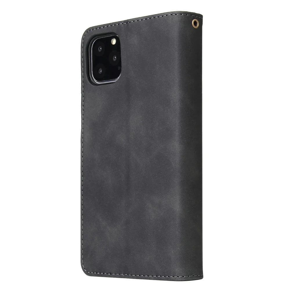 Vegan Leather Wallet Case for iPhone 15 to 17 series