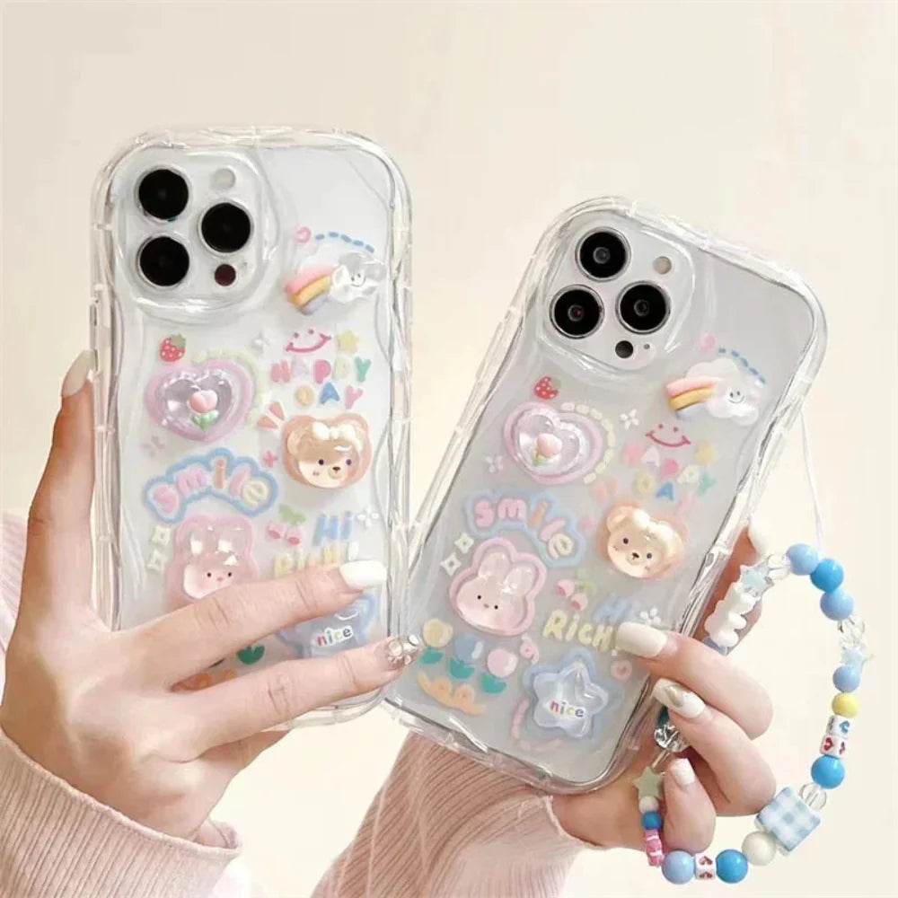 3D Cartoon Phone Case for iPhone 12 to iPhone 17 series