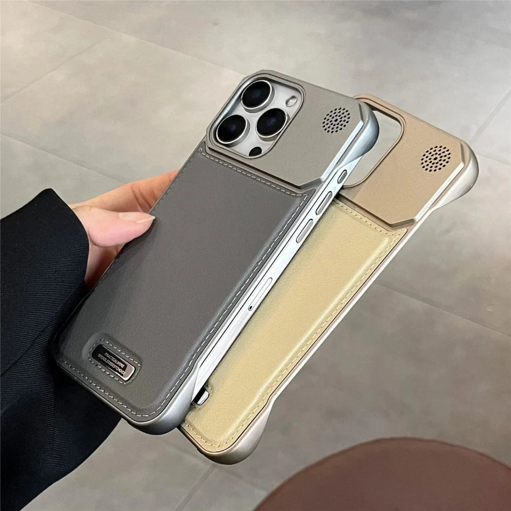 Business Vegan Leather Case for iPhone 13 to 17 series