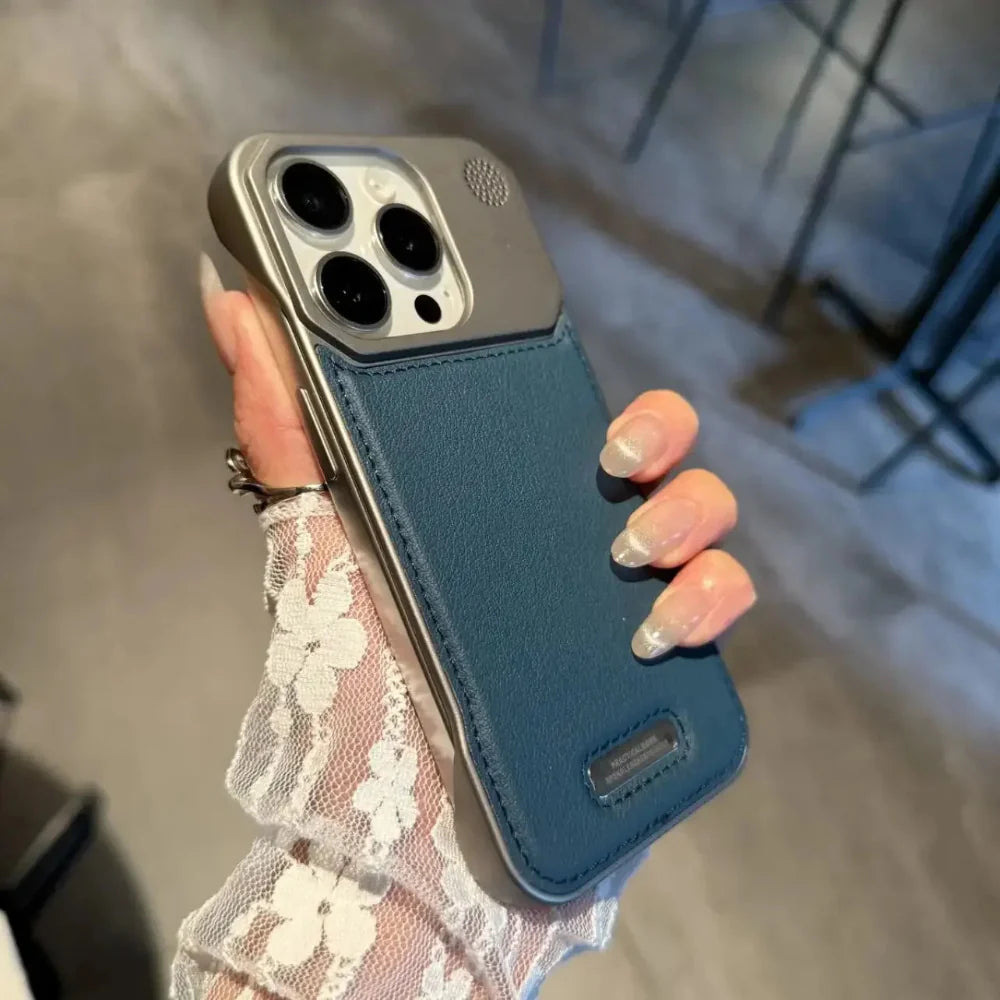 Business Vegan Leather Case for iPhone 13 to 17 series