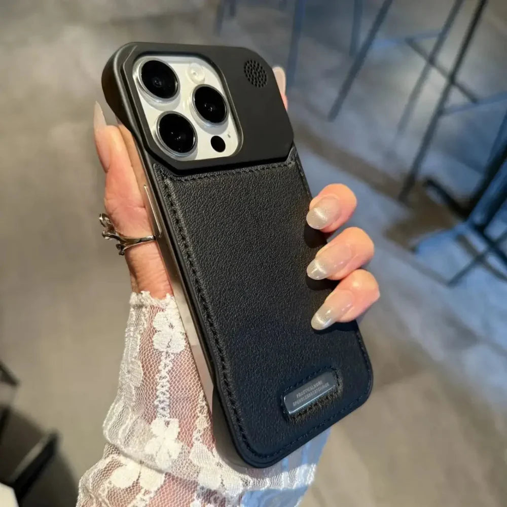 Business Vegan Leather Case for iPhone 13 to 17 series