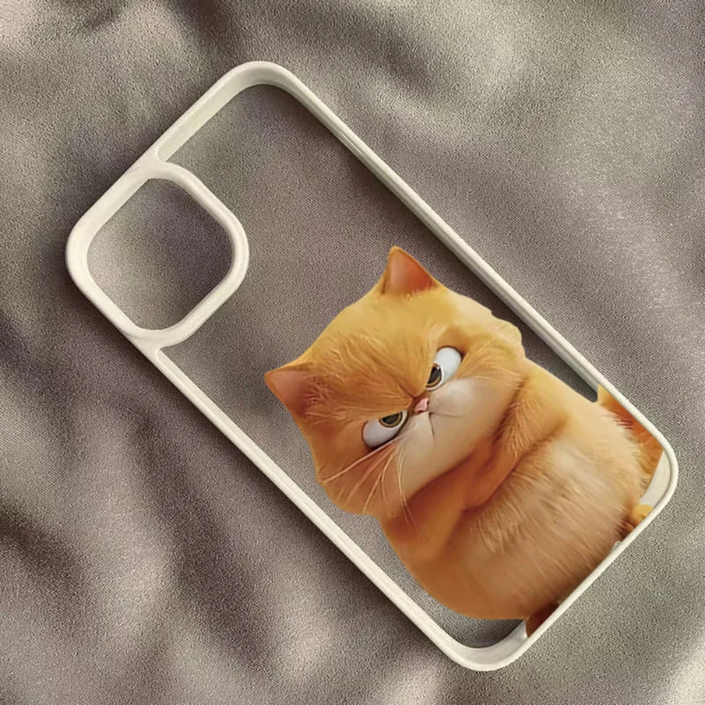 Angry Cat Cartoon Phone Case for iPhone 14 to 17 series