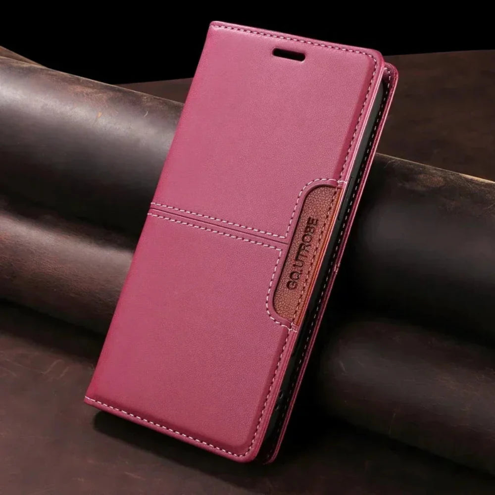 Magnetic Flip Wallet Case for iPhone 12 to 17 series
