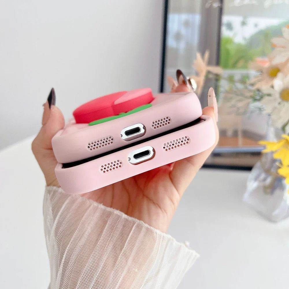 3D Tulip Phone Case for iPhone 12 to 17 series