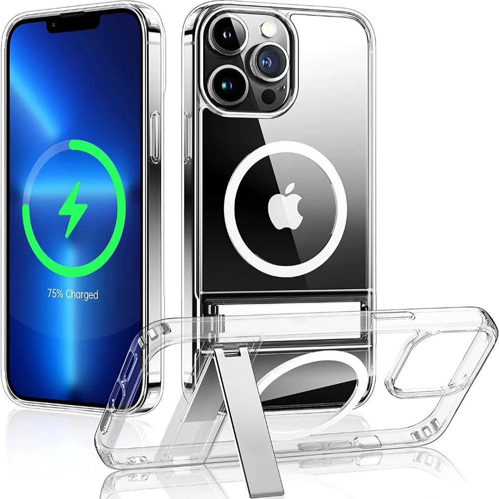 Magnetic Compatiable Kickstand Case for iPhone 12 to 17 series