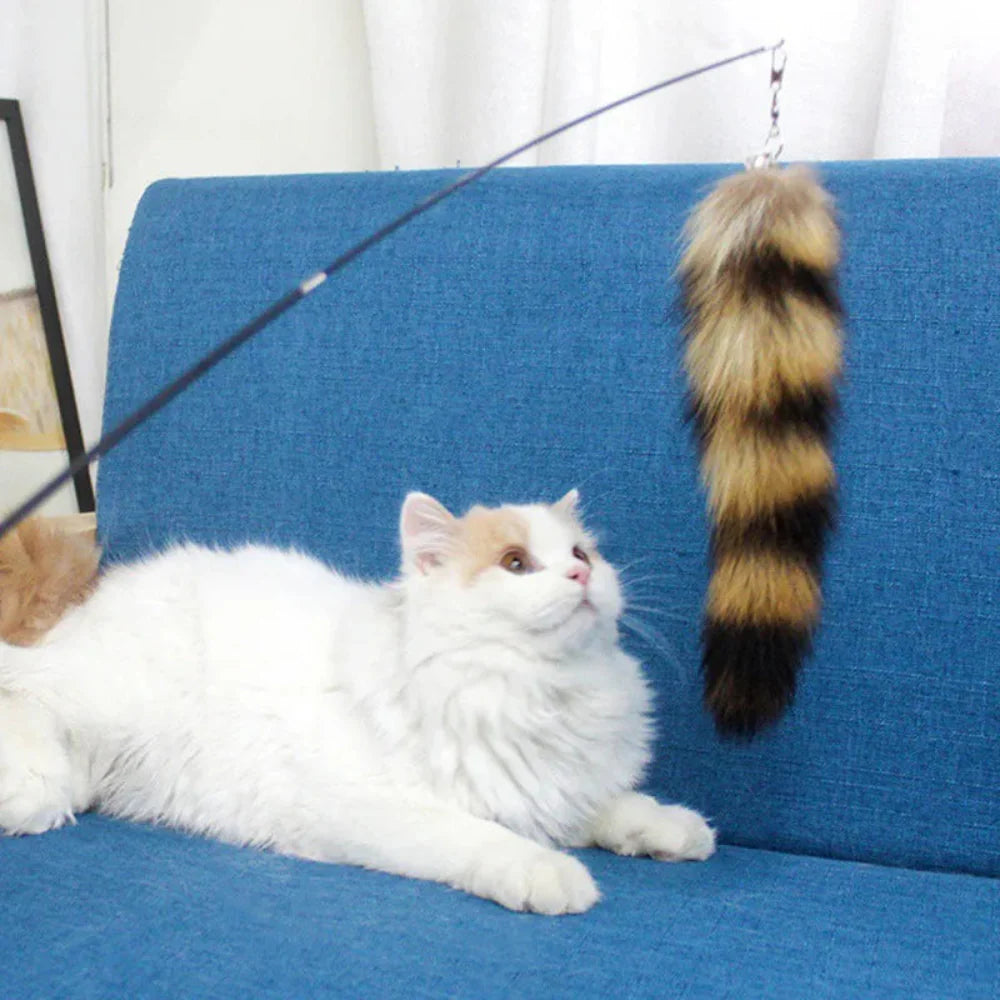 Faux Feather Cat Toy Stick