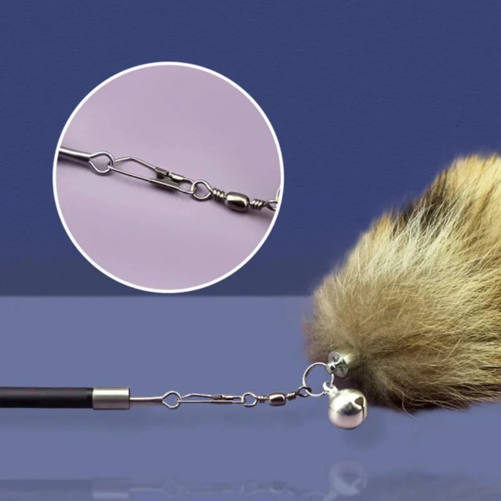 Faux Feather Cat Toy Stick