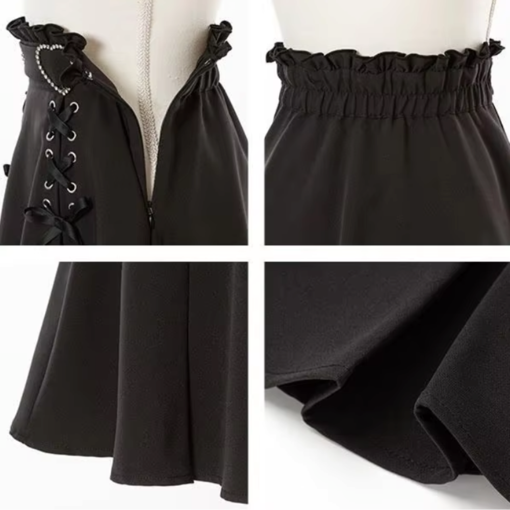 Anime Inspired High Waist Gothic Skirt