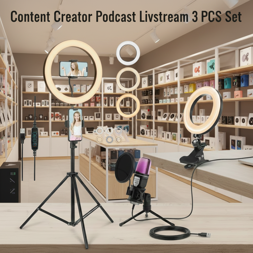 Content Creator Podcast Livestream 3 PCS Set