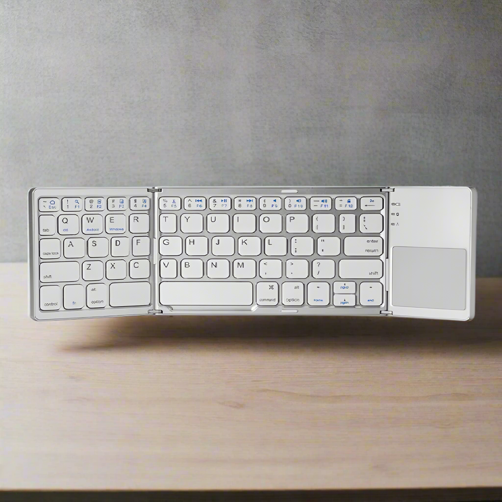 Foldable Bluettooth Wireless Keyboard with Touchpad