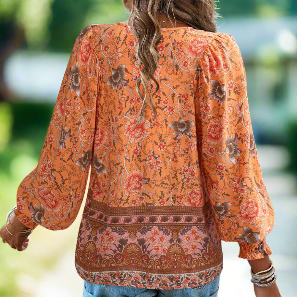 Women Boho Style Long Sleeve Top