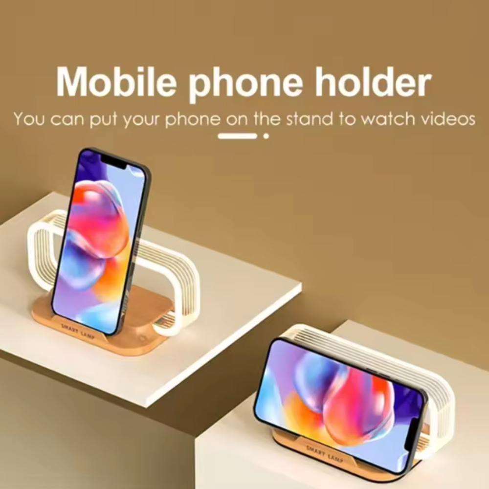 Wireless Phone Charging Station With Adjustable LED Night Light