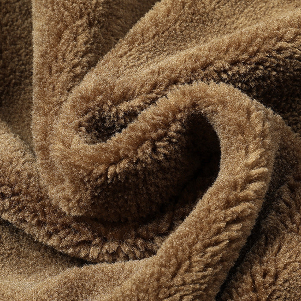 Mens High Neck Bomber Jacket With Inner Faux Fur Lining