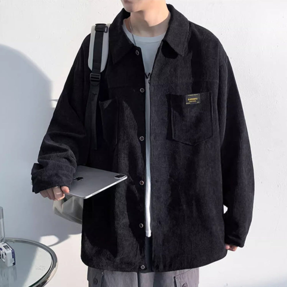 Mens Corduroy Shirt Jacket With Pockets