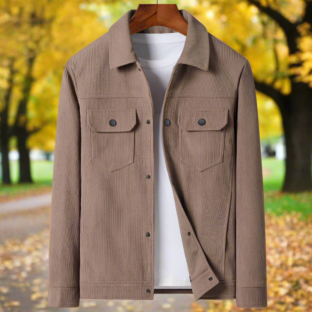 Mens Corduroy Jacket With Short Inner Faux Fur Lining