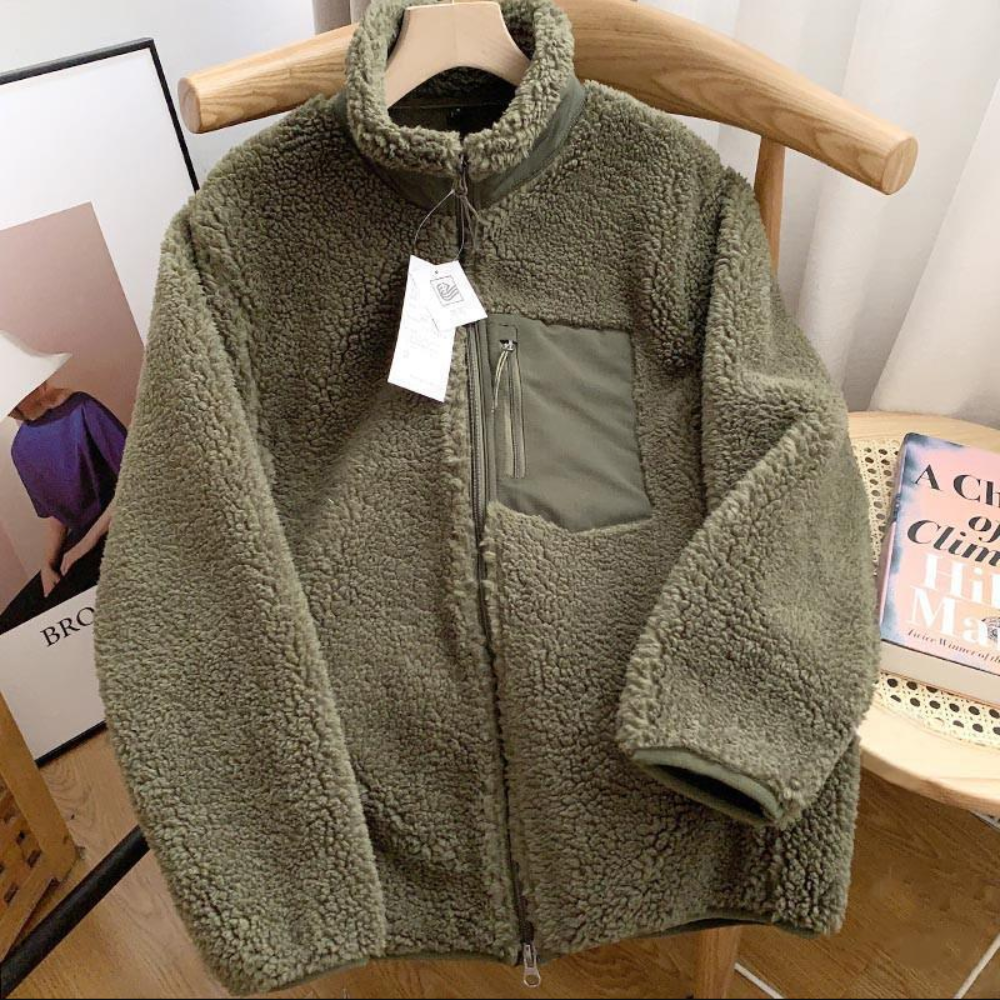 Womens Fluffy Fleece Jacket With Pockets