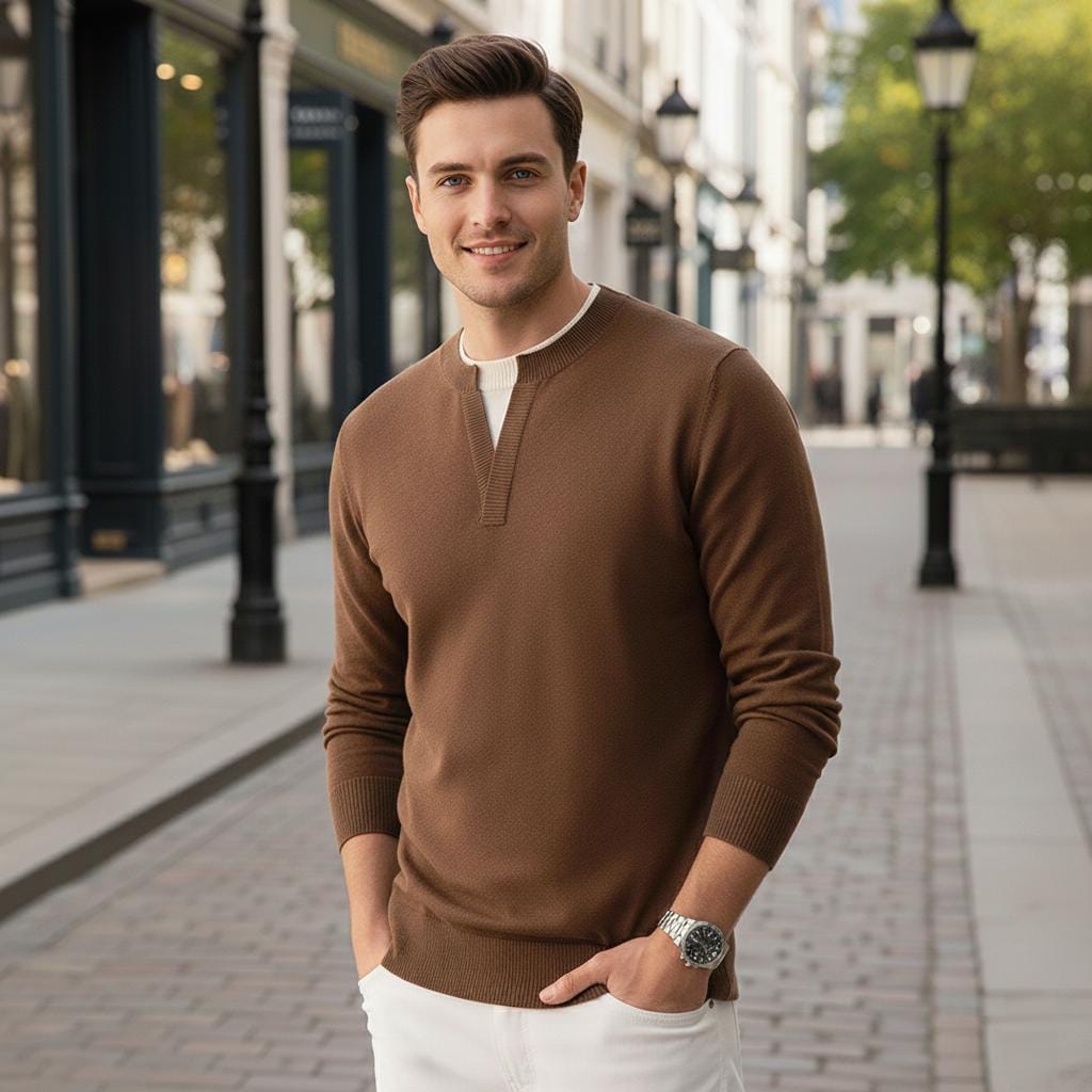 Mens Layered Look Sweater