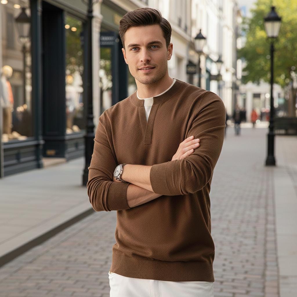 Mens Layered Look Sweater