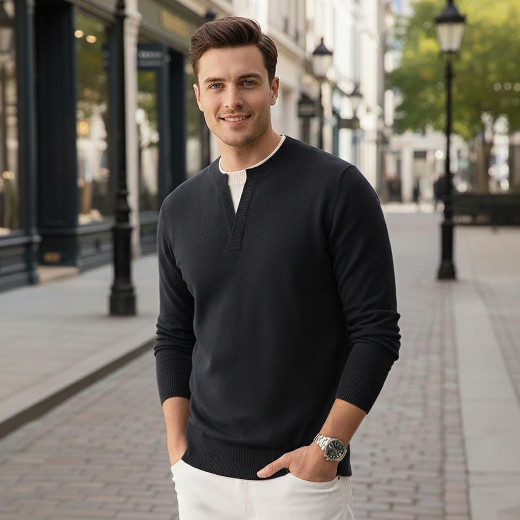 Mens Layered Look Sweater