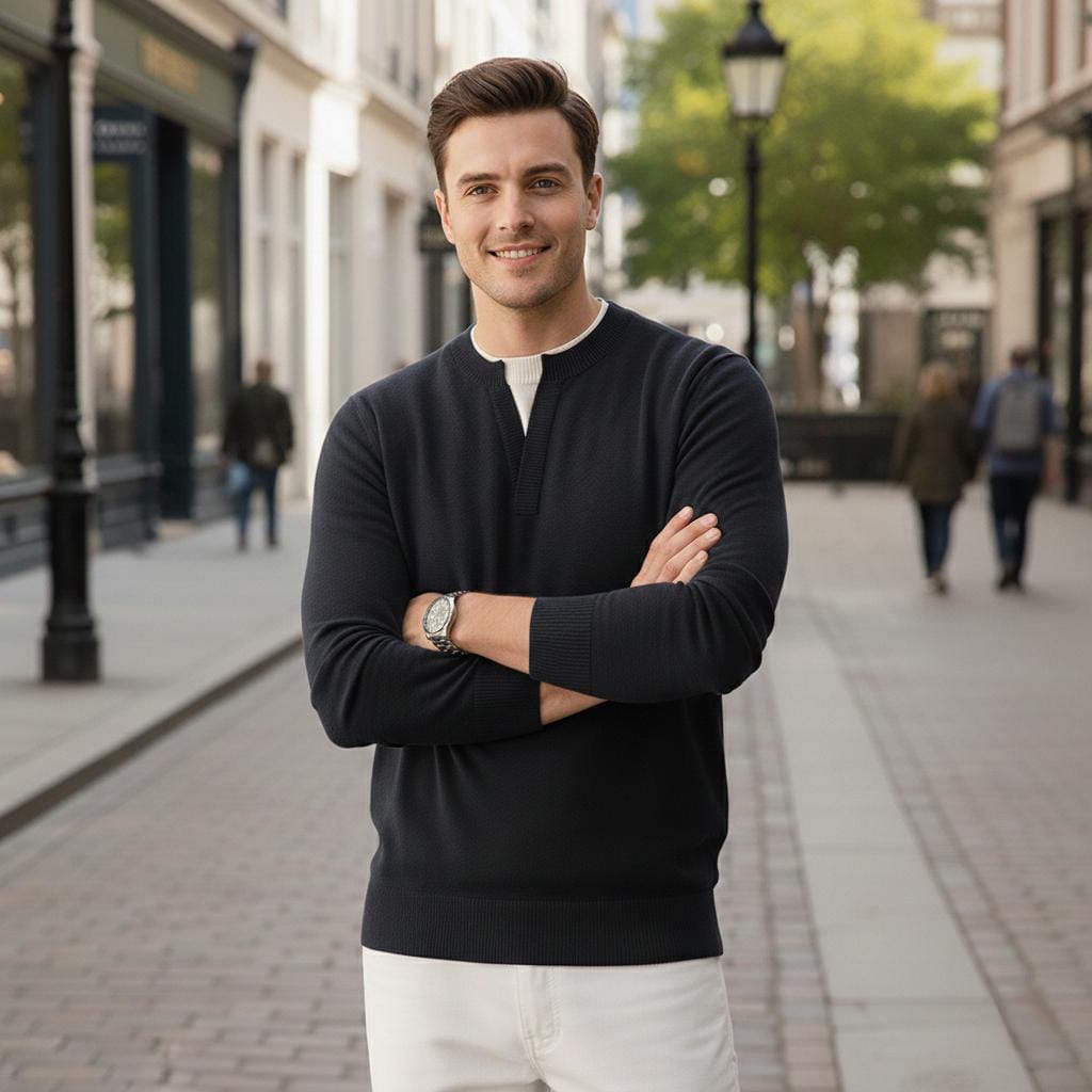 Mens Layered Look Sweater