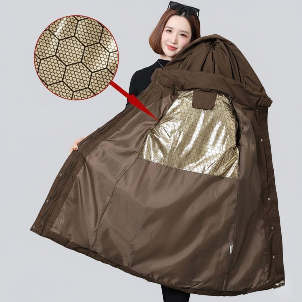 Women Mid Length Puffer Coat With Removable Hood