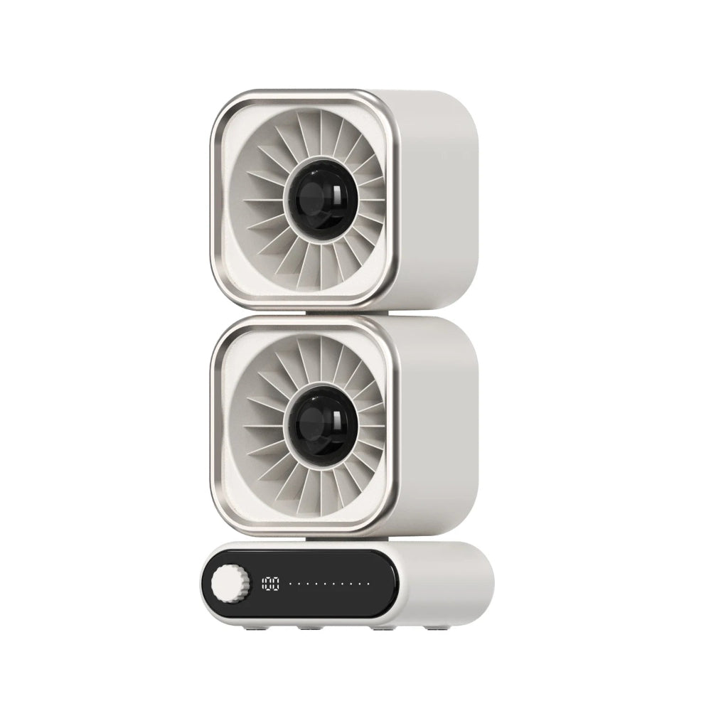 Portable Dual Turbo Desktop Fan with LED Display
