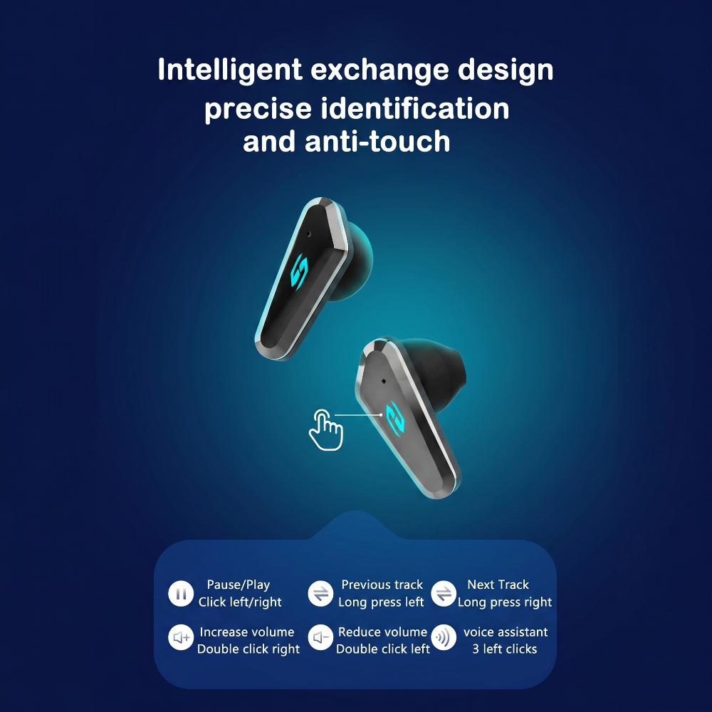 Mecha Style In-Ear Gaming Bluetooth Earphones