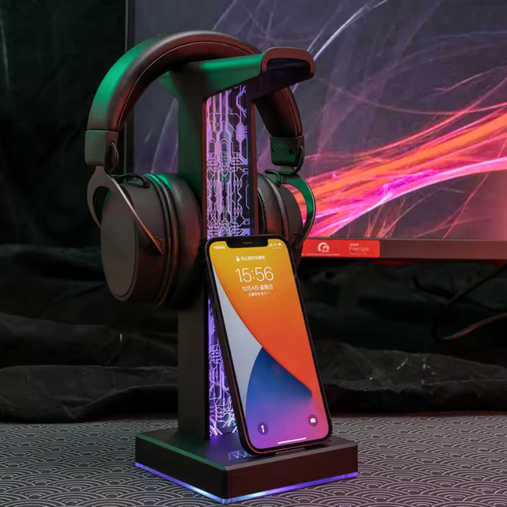 GlowHold RGB: 10-Effect Gaming Headset Stand