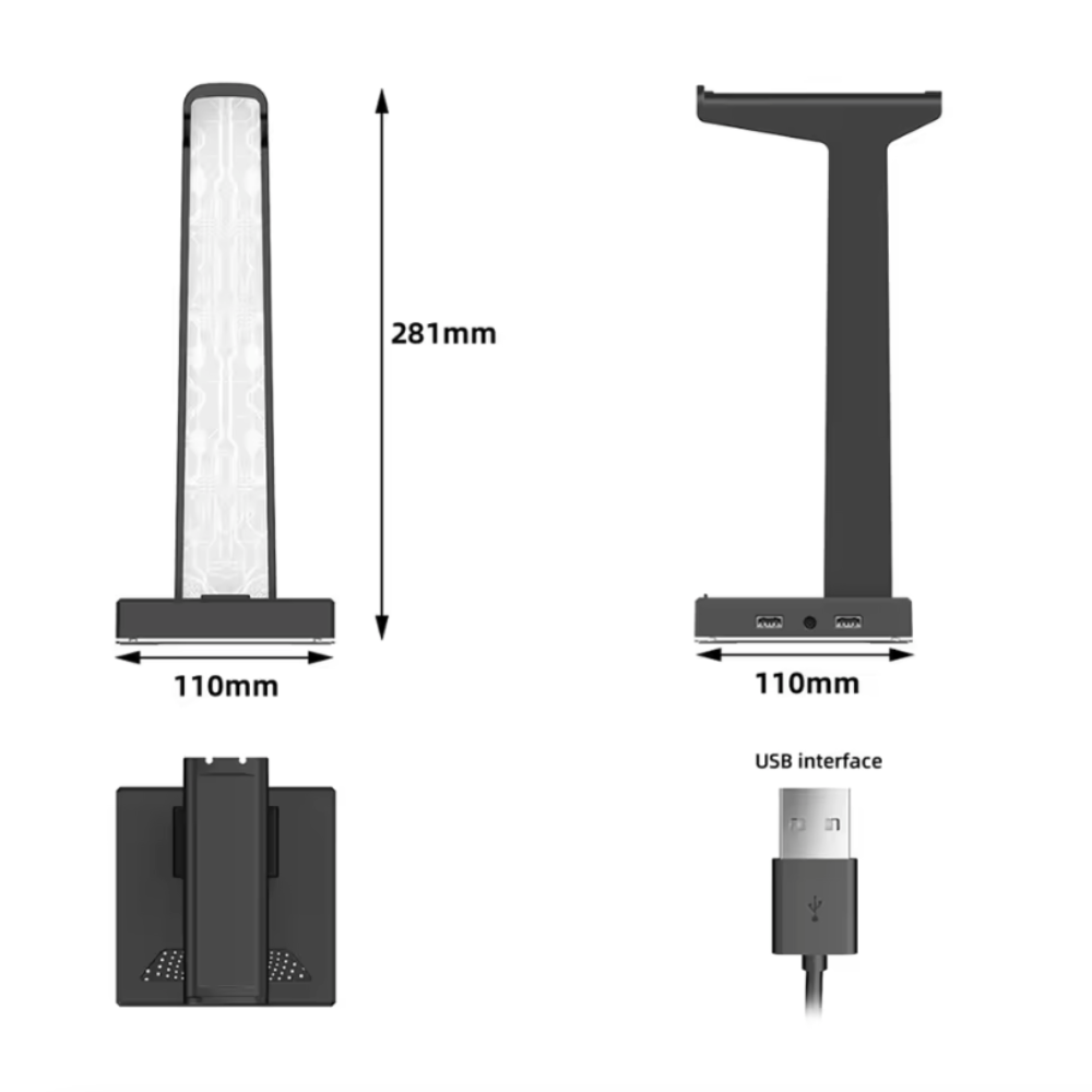 GlowHold RGB: 10-Effect Gaming Headset Stand