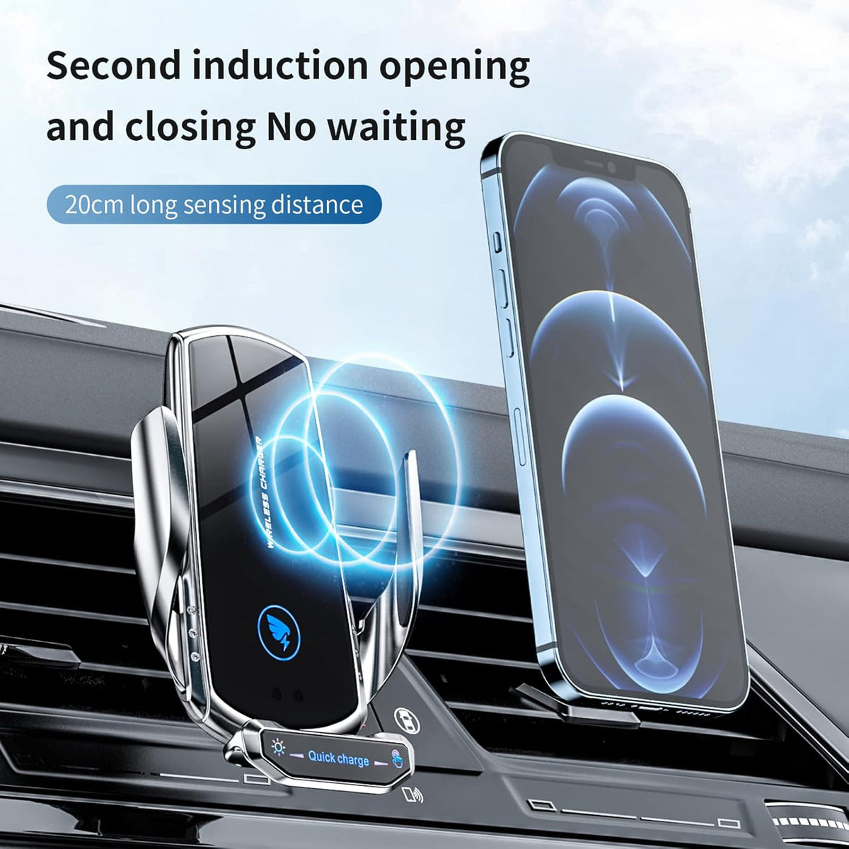 15W Magnetic Wireless Car Phone Charger Holder