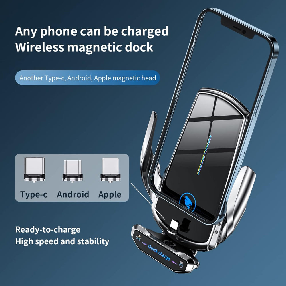 15W Magnetic Wireless Car Phone Charger Holder