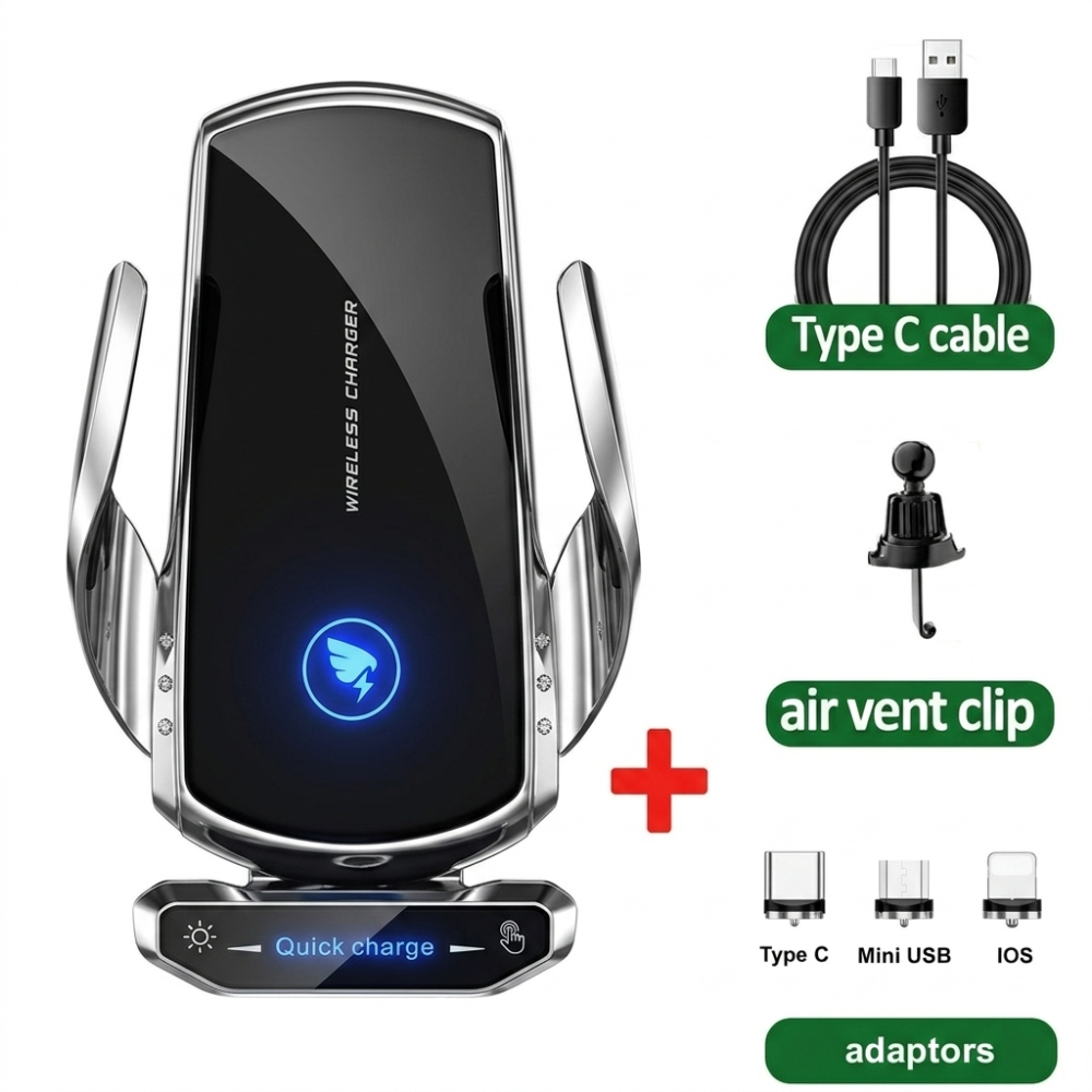 15W Magnetic Wireless Car Phone Charger Holder
