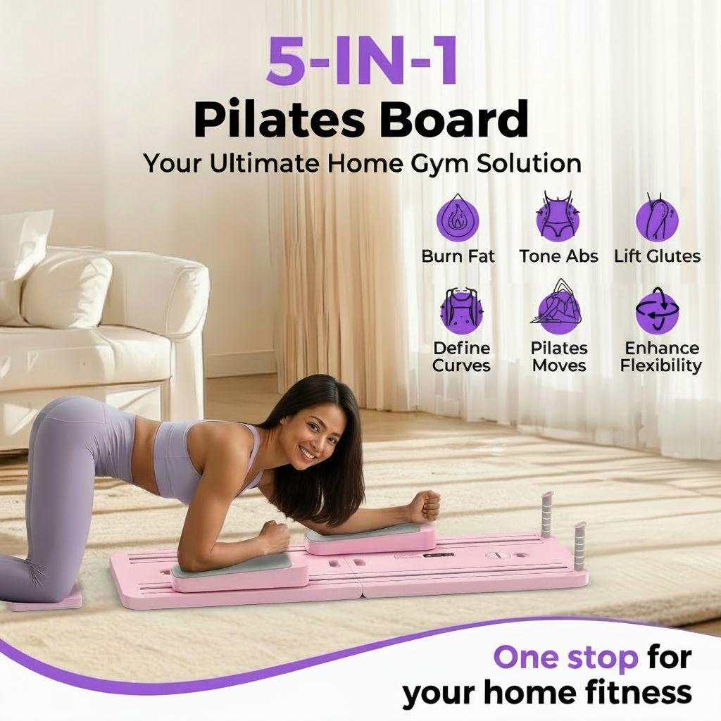 5-in-1 Folding Pilates Board Set