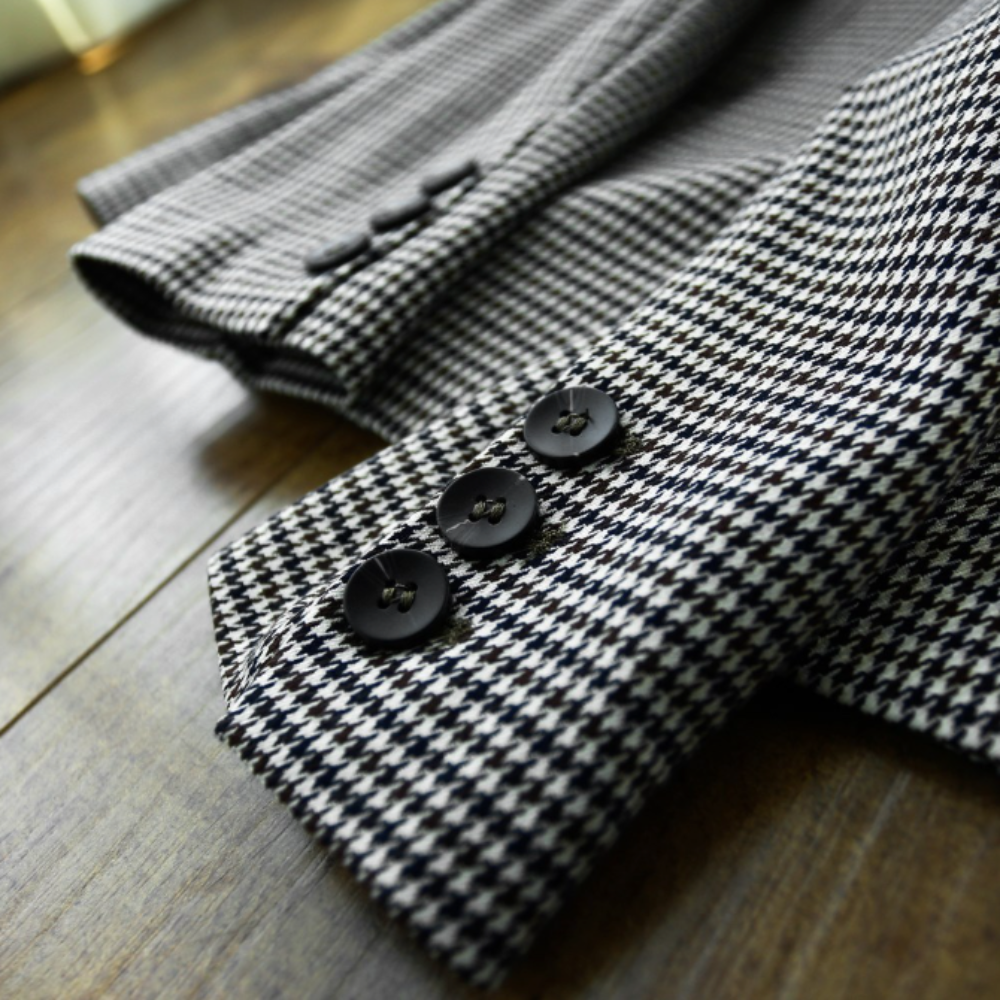 Womens Slim Fit Checkered Blazer