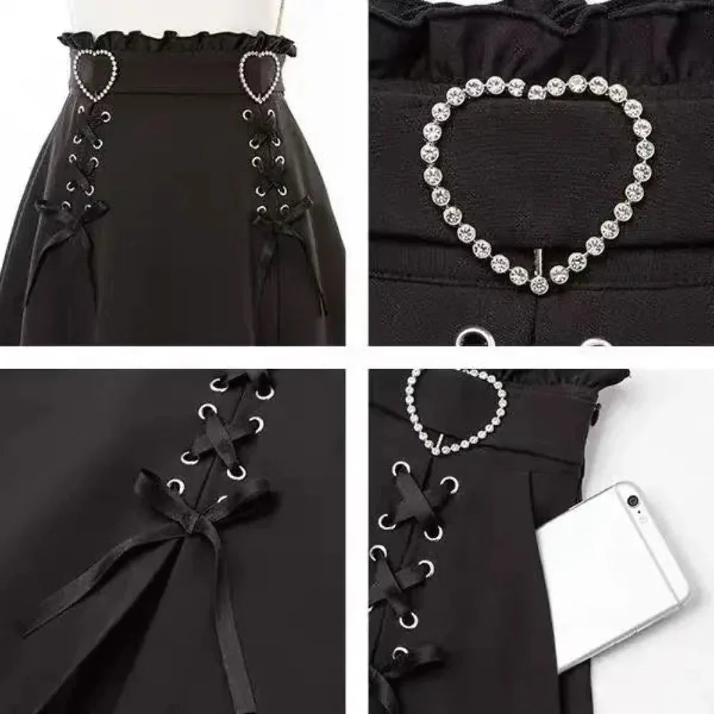 Anime Inspired High Waist Gothic Skirt
