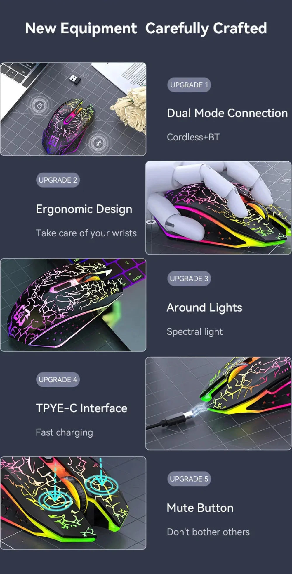 Buy 1 Get 2 Free | RGB Wireless Gaming Mouse