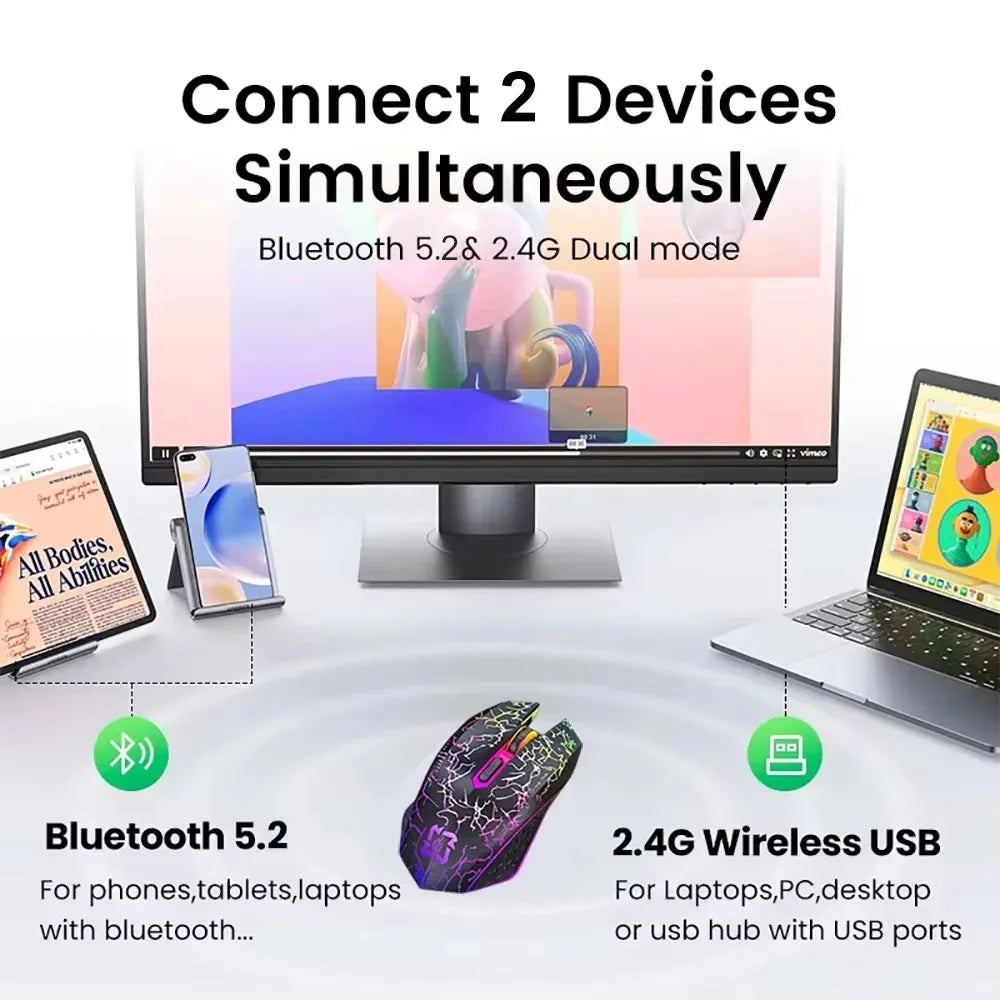 Buy 1 Get 2 Free | RGB Wireless Gaming Mouse