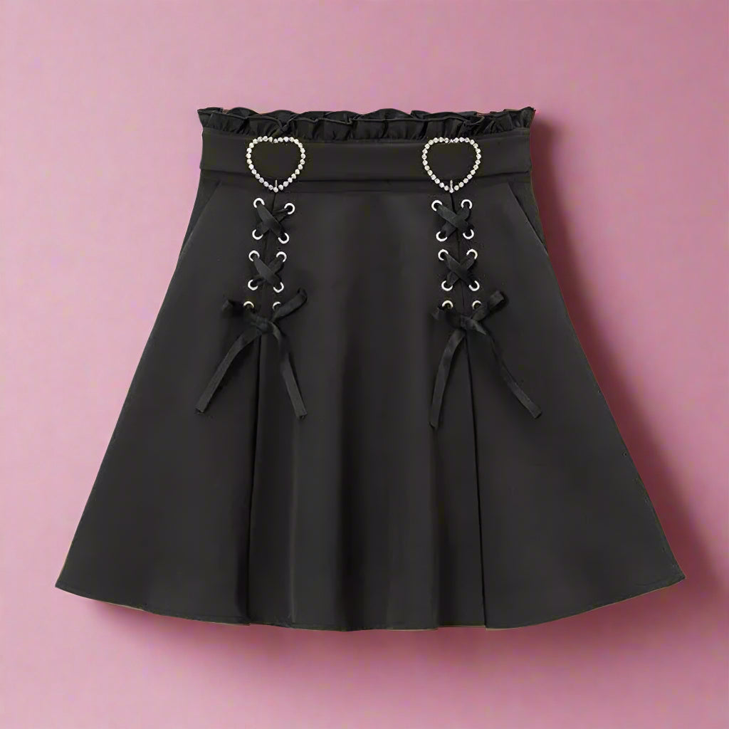 Anime Inspired High Waist Gothic Skirt