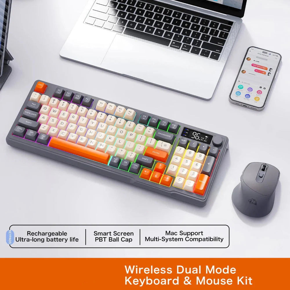 Dragon Max 96 Bluetooth Wireless Keyboard and Mouse Set