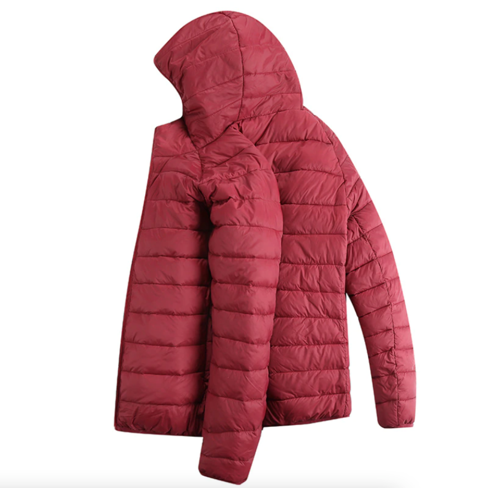 Windproof USB Heated Winter Jacket with Removable Hood