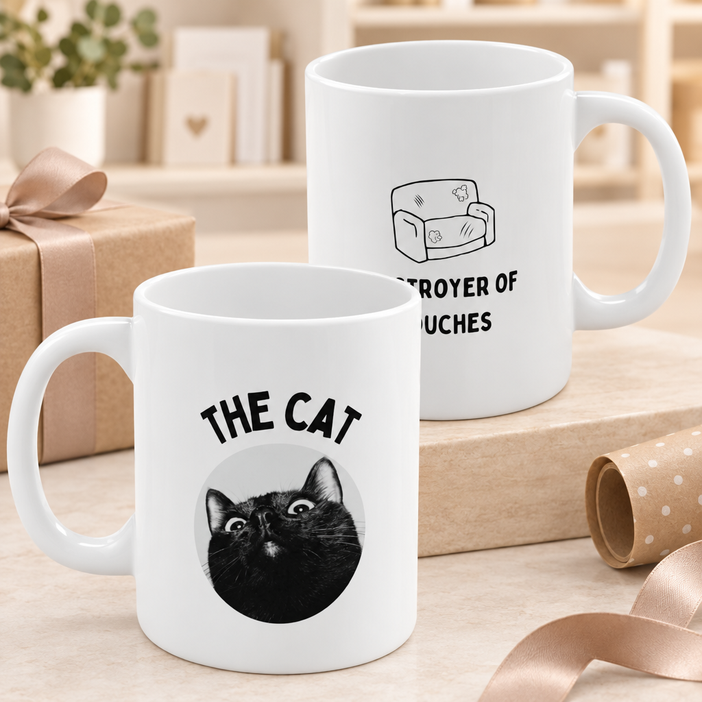 The Cat Destroyer Of Couches Coffee Tea Mug