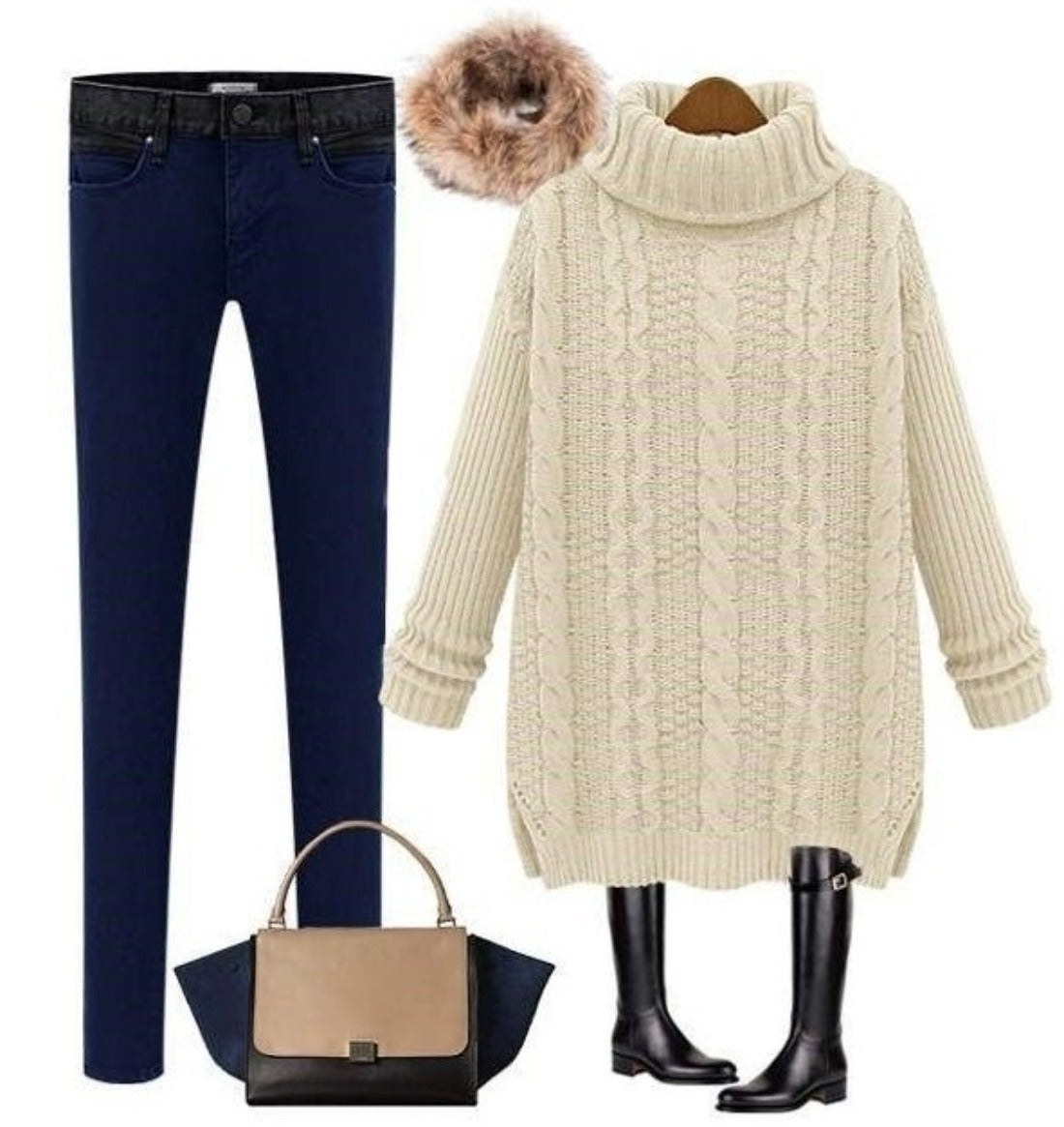 Womens Classic Turtle Neck Sweater