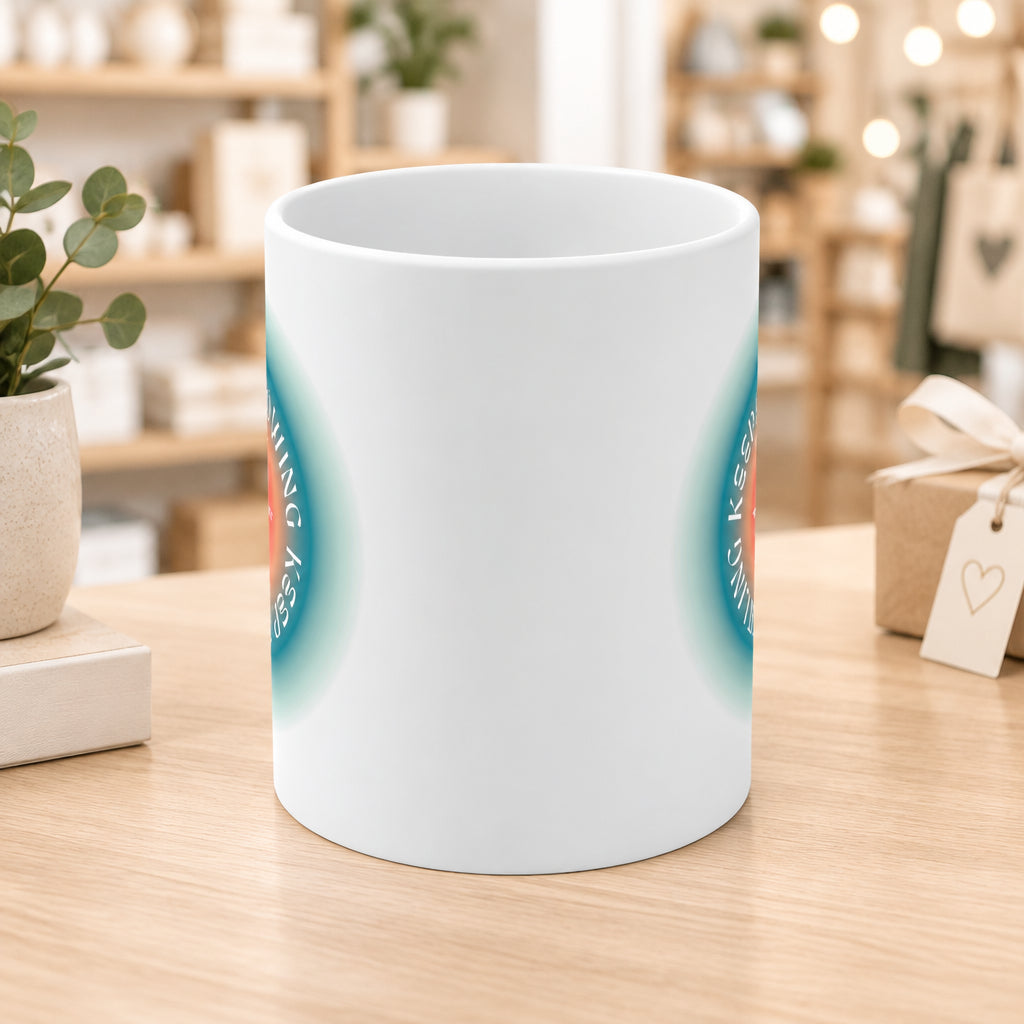 Keep Growing, Keep Hustling Blue Mug