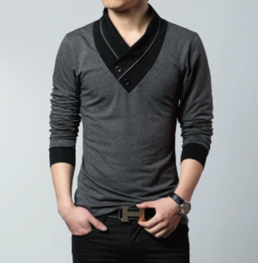Mens Street Style Long Sleeve Top
