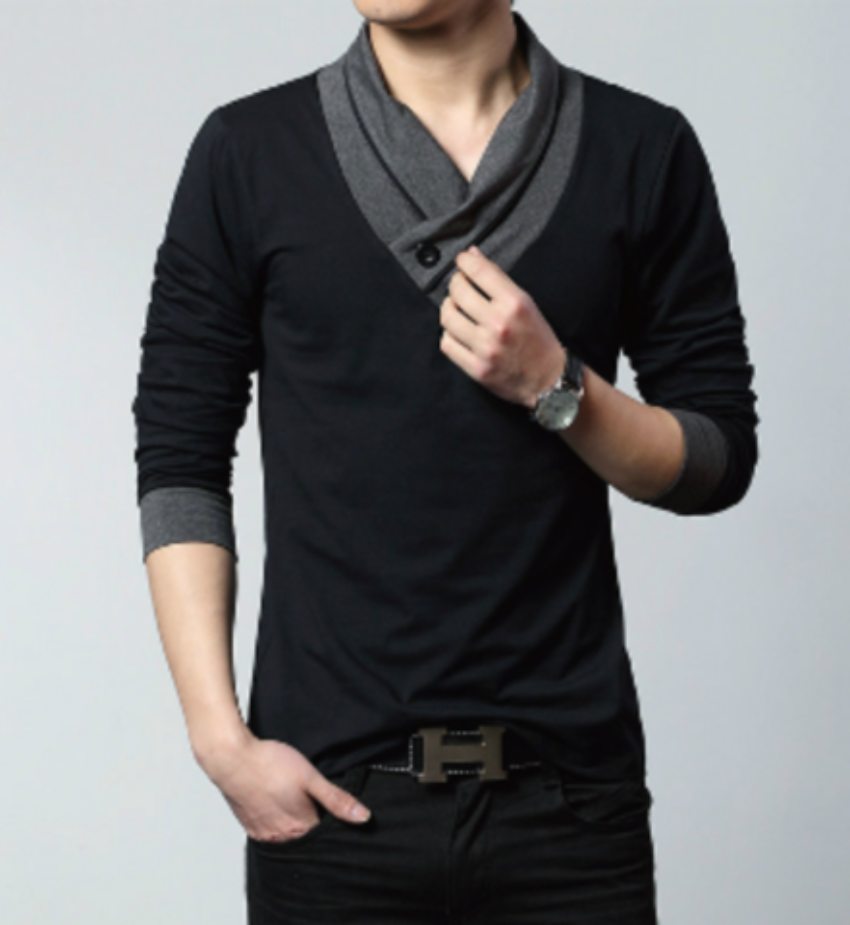 Mens Street Style Long Sleeve Top