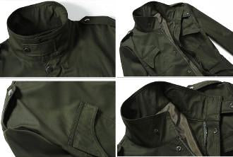Mens Stand Up Collar Short Parka
